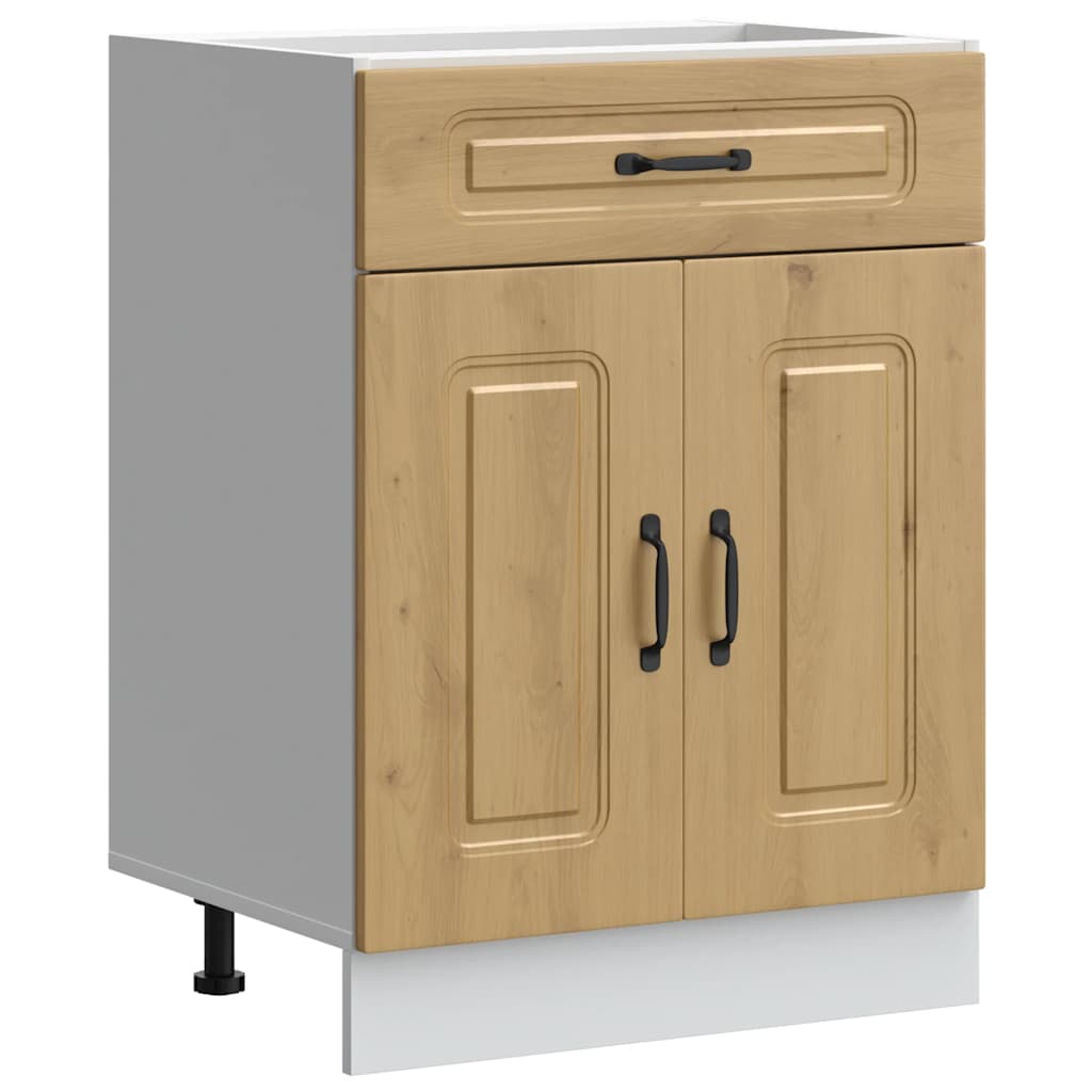 vidaXL Meuble bas de cuisine Kalmar chêne artisan Bois d'ingénierie