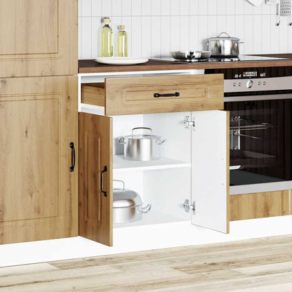 vidaXL Meuble bas de cuisine Kalmar chêne artisan Bois d'ingénierie
