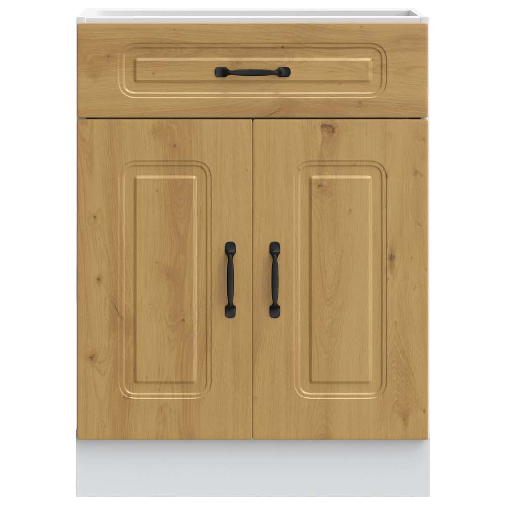 vidaXL Meuble bas de cuisine Kalmar chêne artisan Bois d'ingénierie