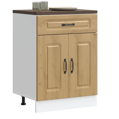 vidaXL Meuble bas de cuisine Kalmar chêne artisan Bois d'ingénierie
