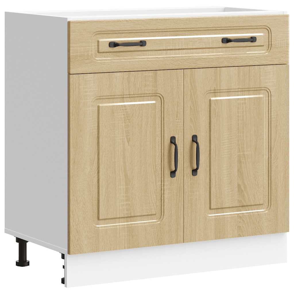 vidaXL Meuble bas de cuisine Kalmar en bois d'ingénierie coloris chêne Sonoma