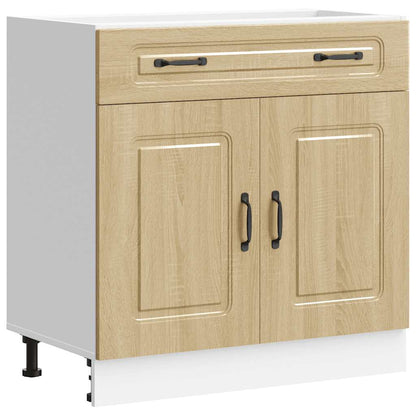 vidaXL Meuble bas de cuisine Kalmar en bois d'ingénierie coloris chêne Sonoma