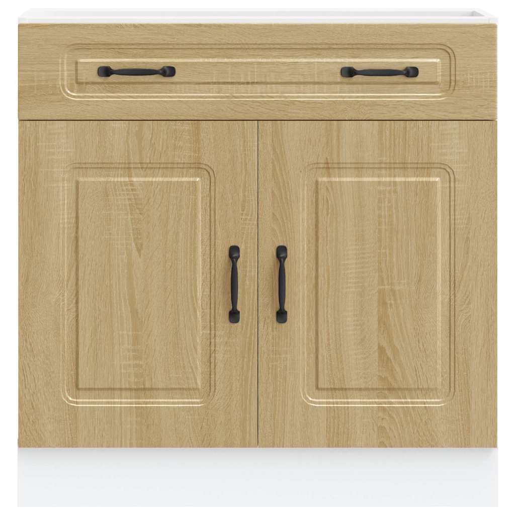 vidaXL Meuble bas de cuisine Kalmar en bois d'ingénierie coloris chêne Sonoma