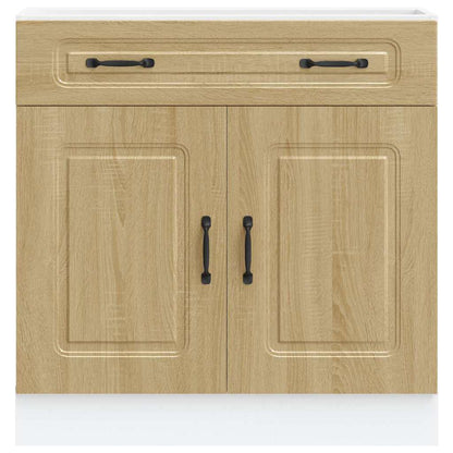 vidaXL Meuble bas de cuisine Kalmar en bois d'ingénierie coloris chêne Sonoma