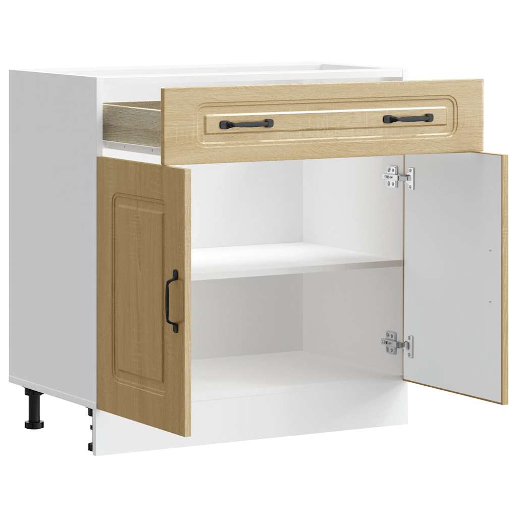 vidaXL Meuble bas de cuisine Kalmar en bois d'ingénierie coloris chêne Sonoma