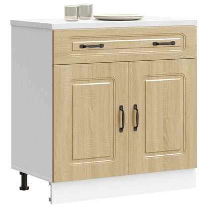 vidaXL Meuble bas de cuisine Kalmar en bois d'ingénierie coloris chêne Sonoma
