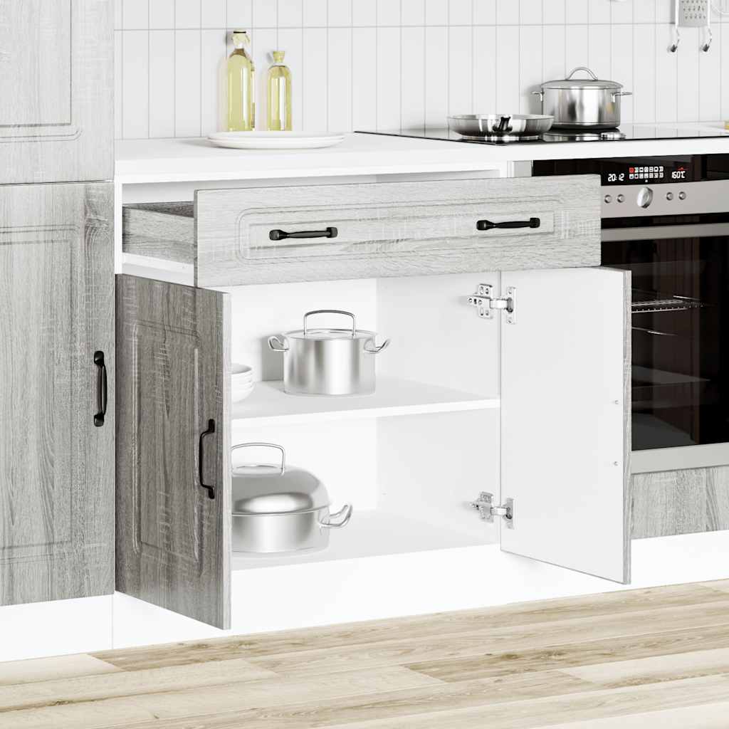 vidaXL Küchenunterschrank Kalmar Grau Sonoma Holzwerkstoff