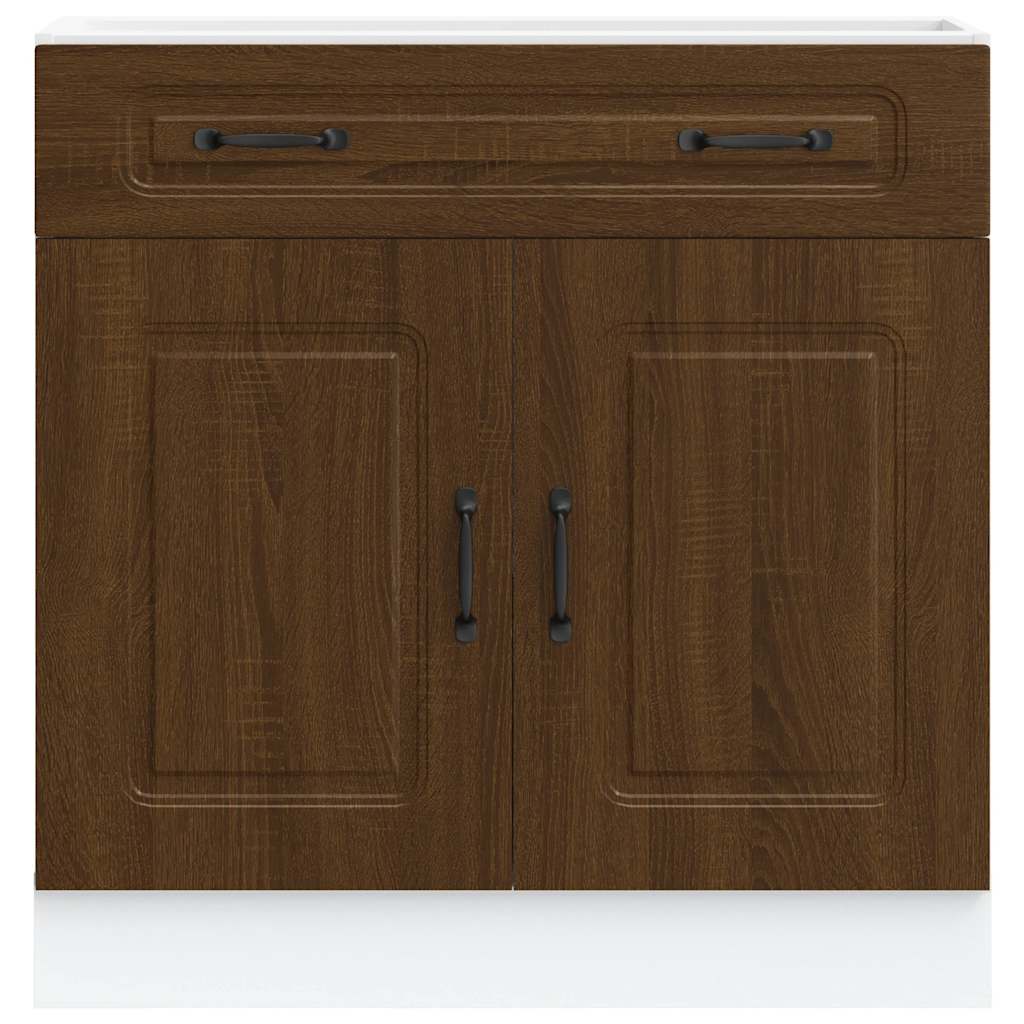vidaXL Meuble bas de cuisine Kalmar Marron Aspect chêne Bois d'ingénierie