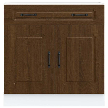 vidaXL Meuble bas de cuisine Kalmar Marron Aspect chêne Bois d'ingénierie
