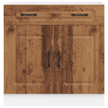 vidaXL Meuble bas de cuisine Kalmar en bois d'ingénierie aspect bois de récupération