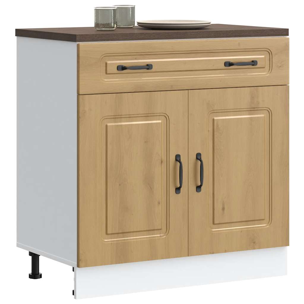vidaXL Meuble bas de cuisine Kalmar chêne artisan Bois d'ingénierie