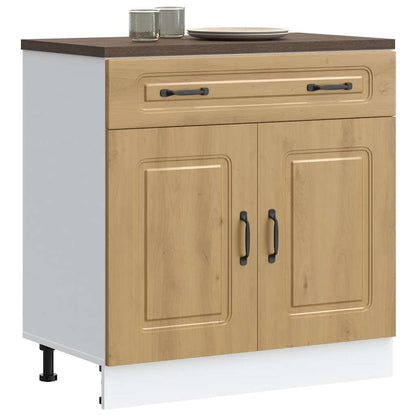 vidaXL Meuble bas de cuisine Kalmar chêne artisan Bois d'ingénierie