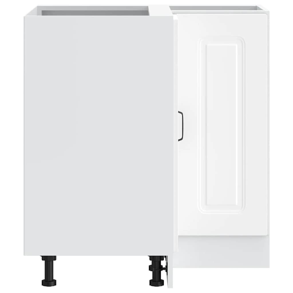 Küchen-Eckunterschrank Kalmar Weiß Holzwerkstoff