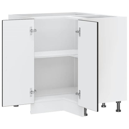 vidaXL Küchen-Eckunterschrank Kalmar Schwarz Holzwerkstoff