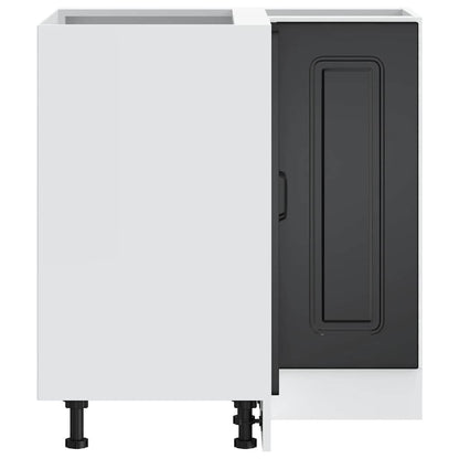 vidaXL Küchen-Eckunterschrank Kalmar Schwarz Holzwerkstoff