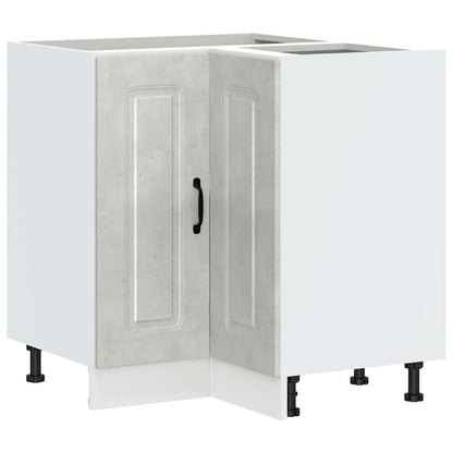 vidaXL Meuble bas d'angle de cuisine Kalmar Gris béton en bois d'ingénierie