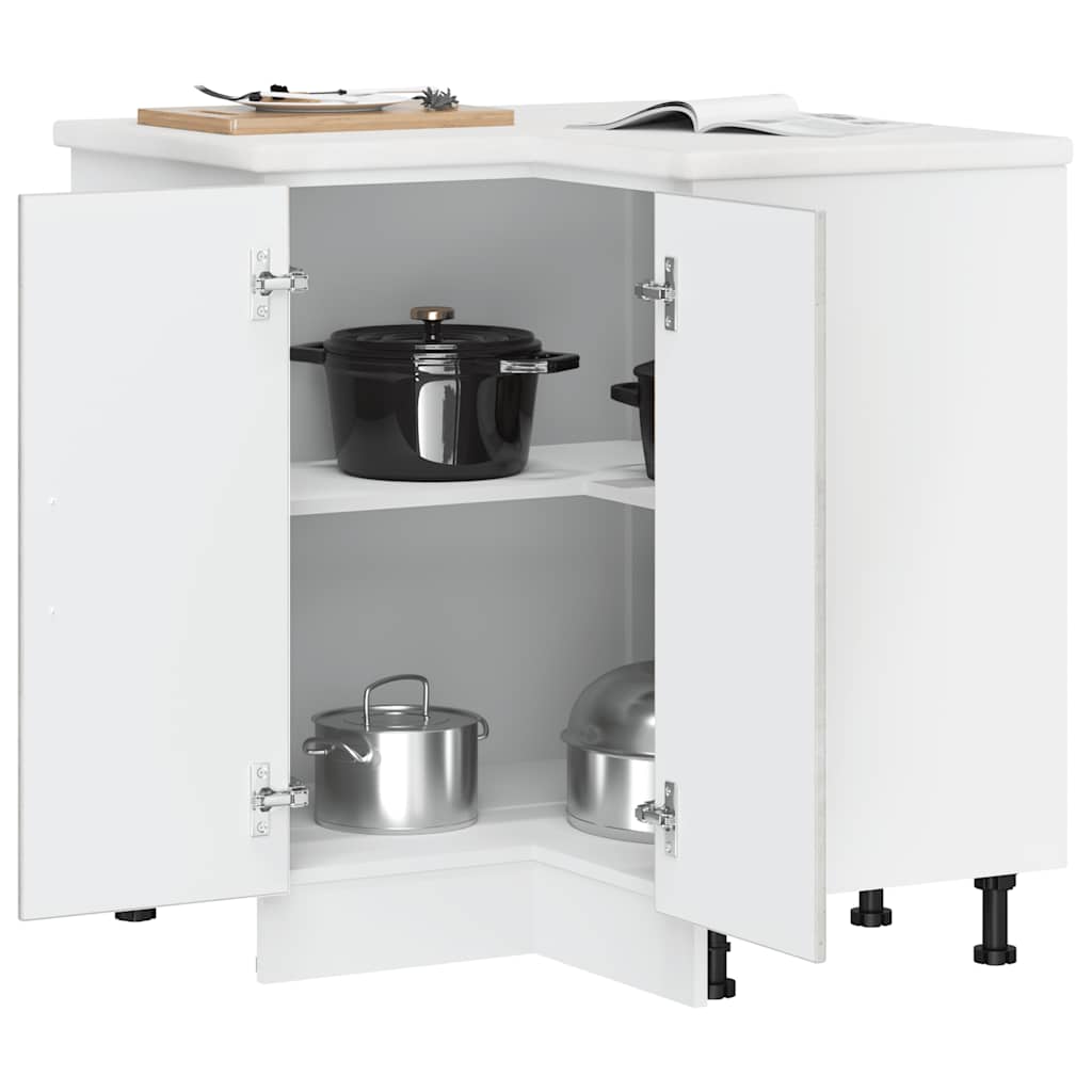 vidaXL Meuble bas d'angle de cuisine Kalmar Gris béton en bois d'ingénierie