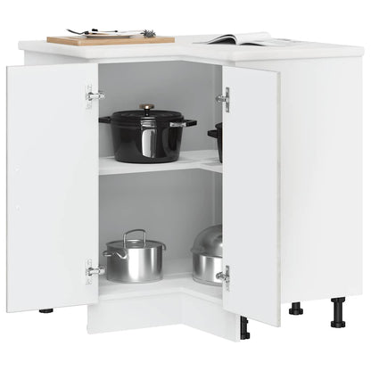 vidaXL Meuble bas d'angle de cuisine Kalmar Gris béton en bois d'ingénierie