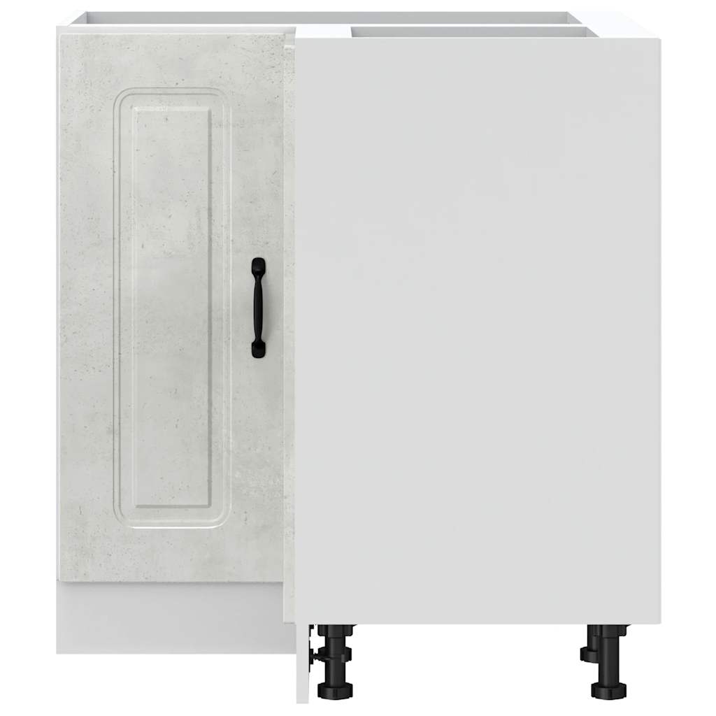 vidaXL Meuble bas d'angle de cuisine Kalmar Gris béton en bois d'ingénierie