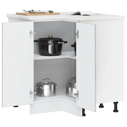 vidaXL Meuble bas d'angle de cuisine Kalmar gris sonoma, en bois d'ingénierie