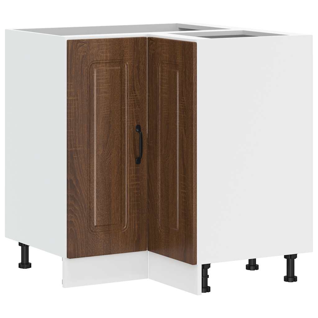 vidaXL Meuble bas d'angle de cuisine Kalmar Marron aspect chêne Bois d'ingénierie