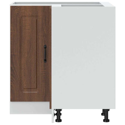 vidaXL Meuble bas d'angle de cuisine Kalmar Marron aspect chêne Bois d'ingénierie