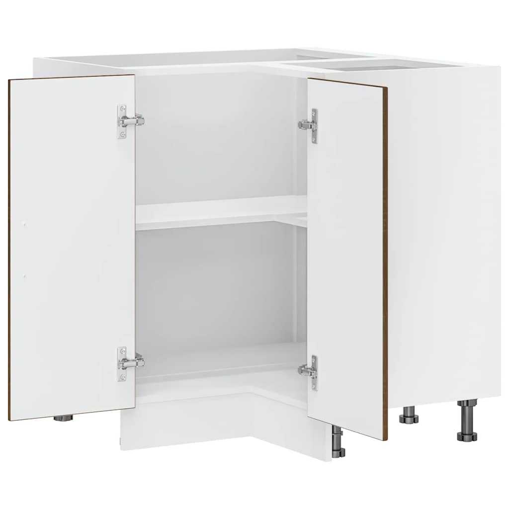 vidaXL Meuble bas d'angle de cuisine Kalmar Marron aspect chêne Bois d'ingénierie