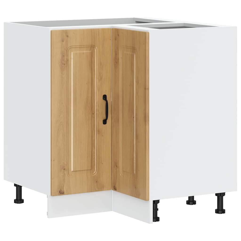 vidaXL Meuble bas d'angle de cuisine Kalmar en bois d'ingénierie chêne artisan