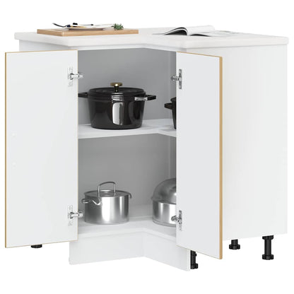 vidaXL Meuble bas d'angle de cuisine Kalmar en bois d'ingénierie chêne artisan