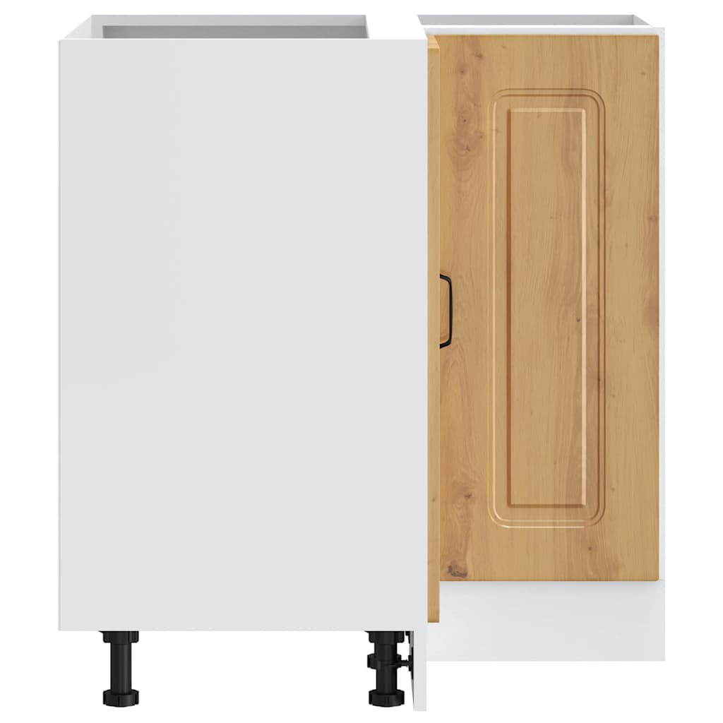 vidaXL Meuble bas d'angle de cuisine Kalmar en bois d'ingénierie chêne artisan