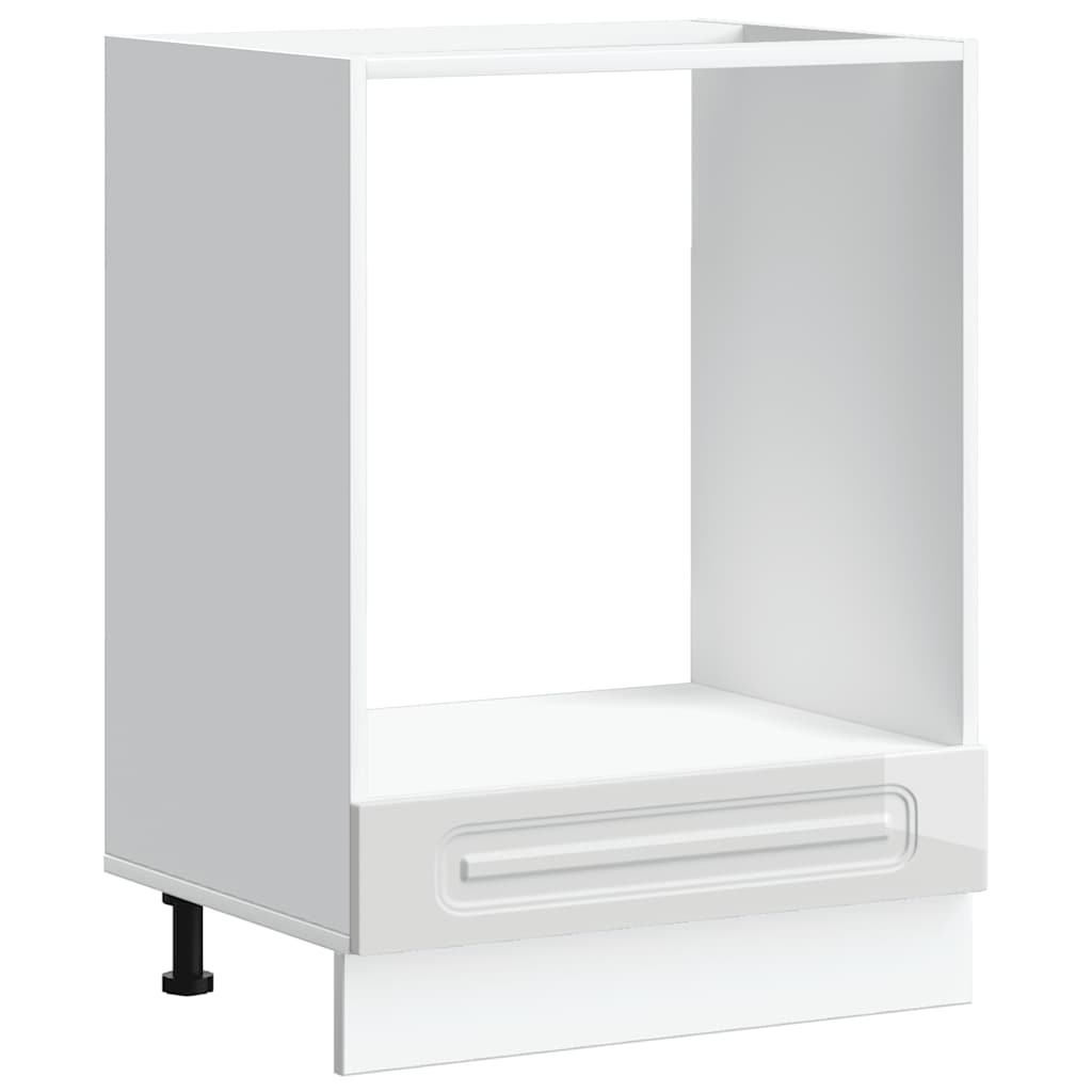 Herdumbauschrank Kalmar Hochglanz-Weiß Holzwerkstoff