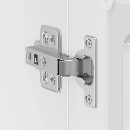 vidaXL Meuble haut de cuisine avec porte en verre Kalmar Blanc brillant en bois d'ingénierie