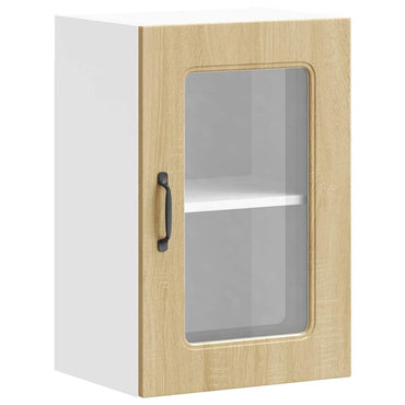 vidaXL Küchen-Hängeschrank mit Glastür Kalmar Sonoma-Eiche Holzwerkstoff