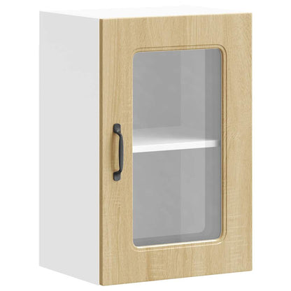 vidaXL Küchen-Hängeschrank mit Glastür Kalmar Sonoma-Eiche Holzwerkstoff