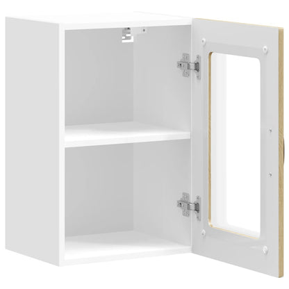 vidaXL Küchen-Hängeschrank mit Glastür Kalmar Sonoma-Eiche Holzwerkstoff