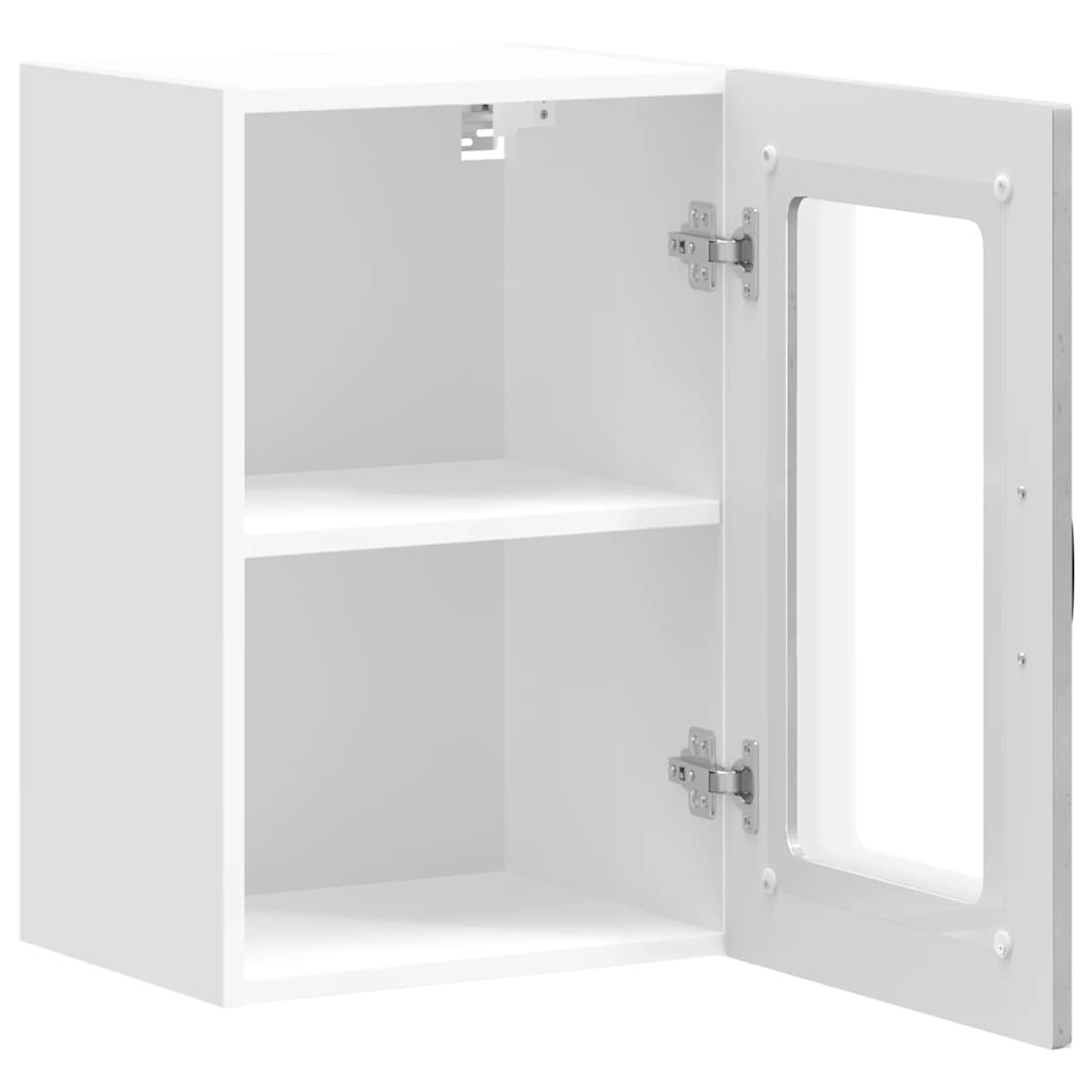 vidaXL Küchen-Hängeschrank mit Glastür Kalmar Betongrau Holzwerkstoff