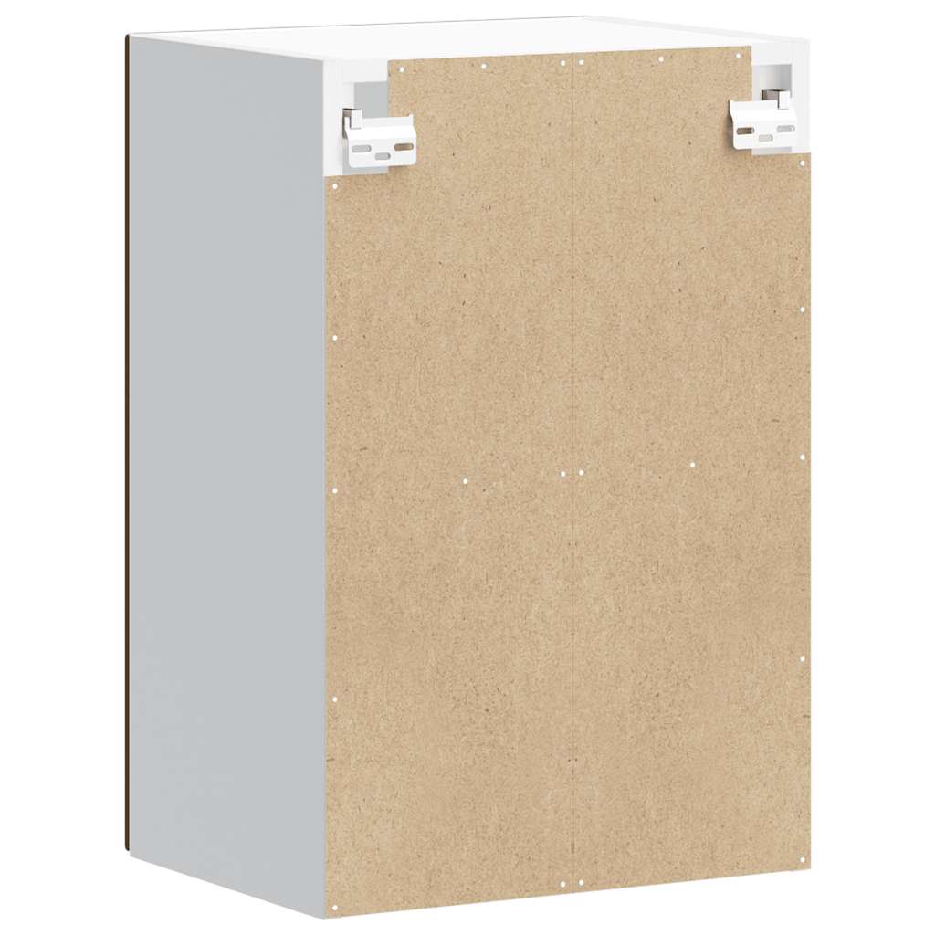 Armoire haute de cuisine vidaXL avec porte en verre Kalmar aspect chêne marron