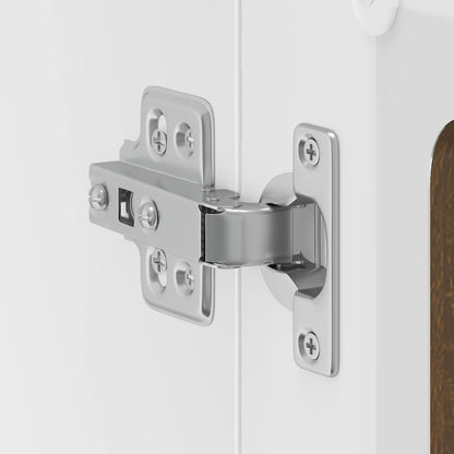 Armoire haute de cuisine vidaXL avec porte en verre Kalmar aspect chêne marron