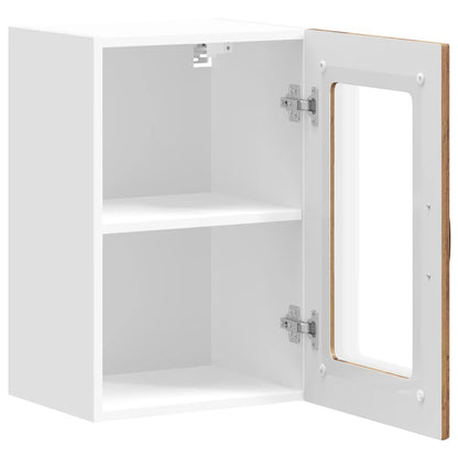 vidaXL Küchen-Hängeschrank mit Glastür Kalmar Altholz-Optik Holzwerkstoff