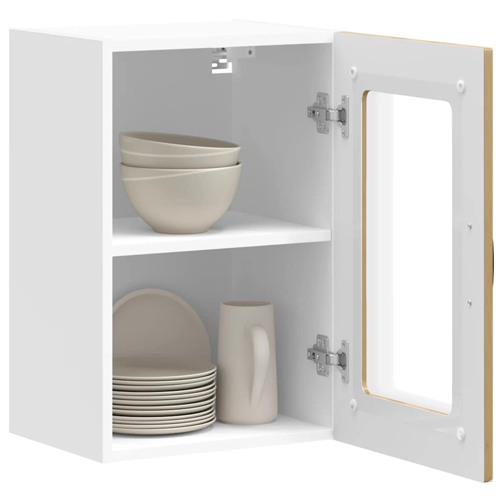 vidaXL Meuble haut de cuisine avec porte vitrée Kalmar Chêne artisannel Bois d'ingénierie