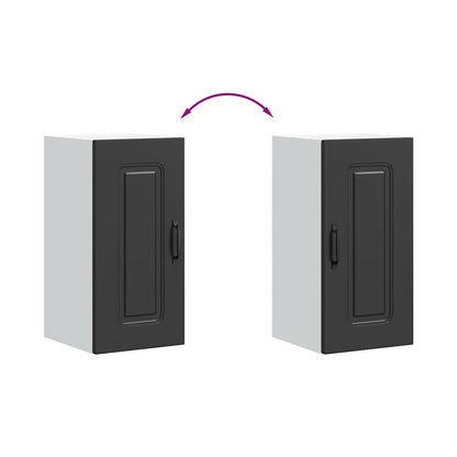 vidaXL Küchen-Hängeschrank Kalmar Schwarz Holzwerkstoff