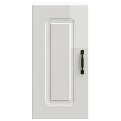 vidaXL Meuble haut de cuisine Kalmar Blanc brillant, bois d'ingénierie