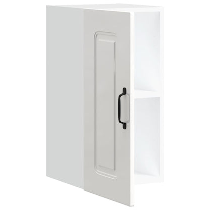 vidaXL Meuble haut de cuisine Kalmar Blanc brillant, bois d'ingénierie