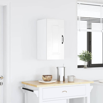 vidaXL Meuble haut de cuisine Kalmar Blanc brillant, bois d'ingénierie