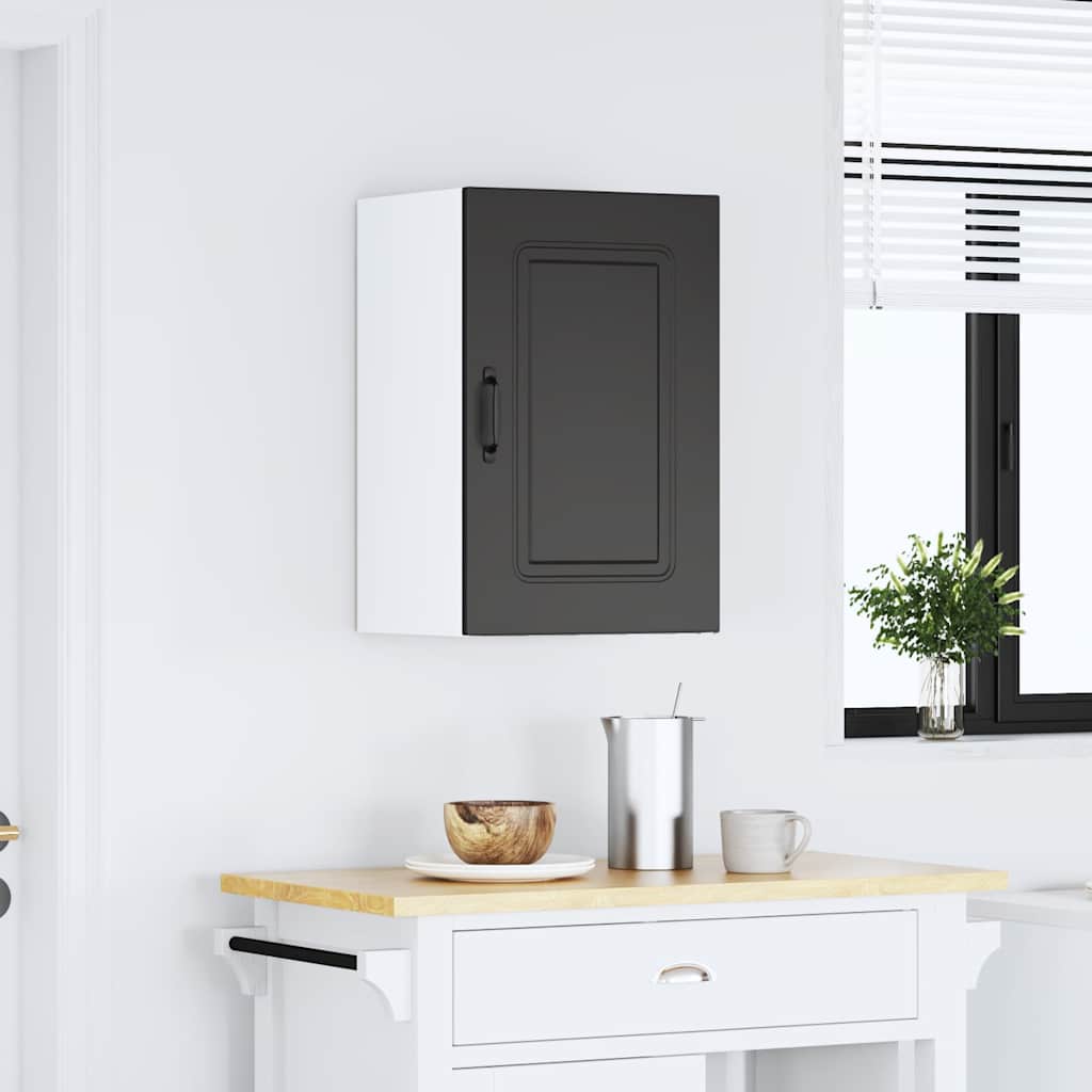 vidaXL Küchen-Hängeschrank Kalmar Schwarz Holzwerkstoff