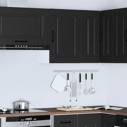 vidaXL Küchen-Hängeschrank Kalmar Schwarz Holzwerkstoff