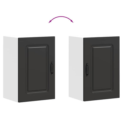 vidaXL Küchen-Hängeschrank Kalmar Schwarz Holzwerkstoff