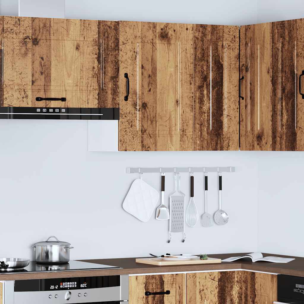 vidaXL Meuble haut de cuisine Kalmar, effet bois vieilli, bois d'ingénierie