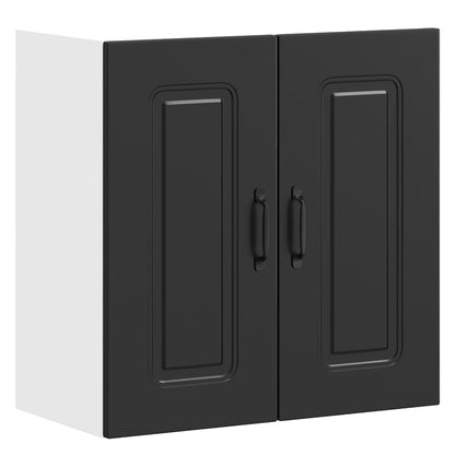 vidaXL Küchen-Hängeschrank Kalmar Schwarz Holzwerkstoff