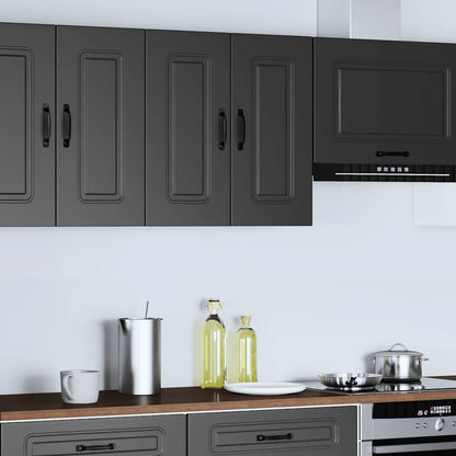 vidaXL Küchen-Hängeschrank Kalmar Schwarz Holzwerkstoff